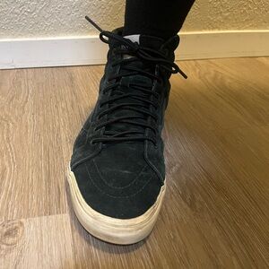 Vans sk8-hi black white sole classic skate shoe limited run punk turnstile hxc